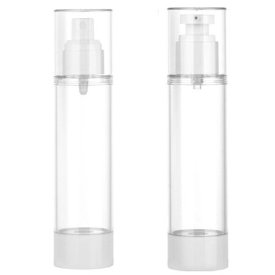 15-100ml Clear Airless Cosmetic Cream Bottle Empty Travel Size Dispenser