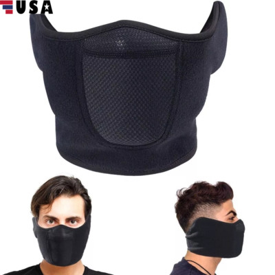 2Pcs Half Face Mask Bike Motorcycle Ski Snow Riding Bicycle Winter Warmer Cover