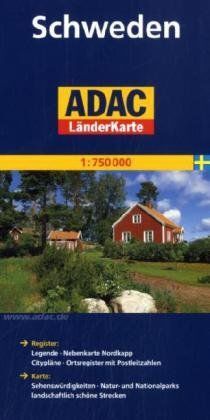 ADAC Länderkarte Schweden 1:750.000 | Buch | Zustand sehr gut - not specified