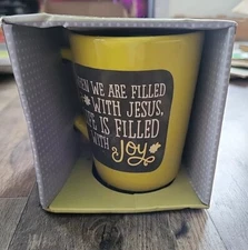 Dayspring Mug Yellow  When We Are Filled With Jesus Life Is Filled With Joy