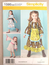 Simplicity Pattern 1595 Girls Dresses Tenderfeet Stitches Sizes 4 5 6 7 8