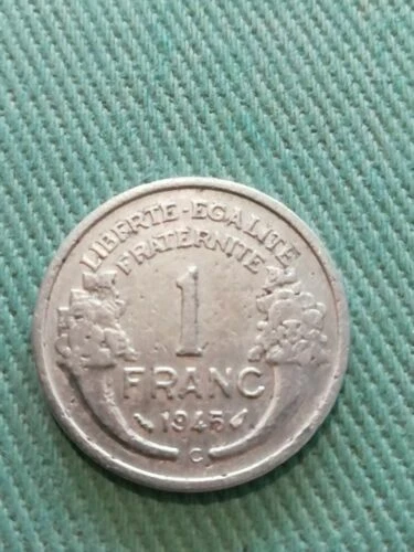 Pièces de monnaie françaises de 5 francs 1 francs en aluminium