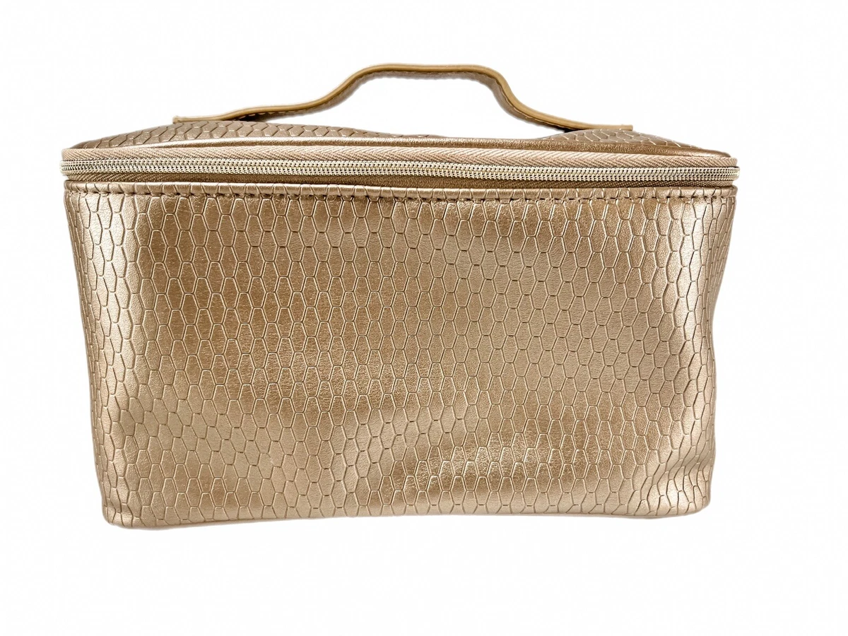 Bvlgari Omnia Collection Luxury Female Pouch Cosmetic Bag Gold Honeycomb  Design | eBay