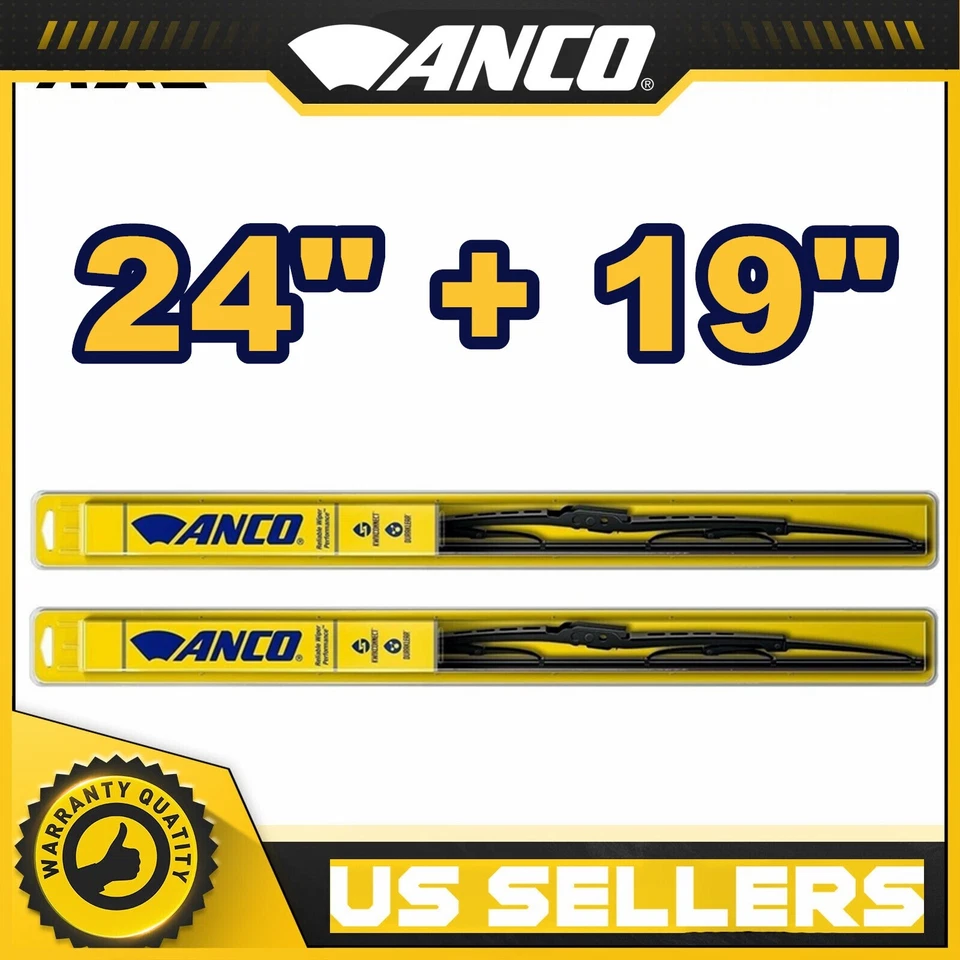 2x Juego de limpiaparabrisas ANCO para Ford Fusion - Par de ajuste directo 2006-2012, delantero Foto 2 de 4