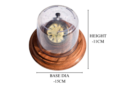 Vintage 'Tempus Fugit' Pocket Watch with Wooden Stand Roman