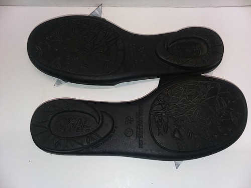 Oka B Black Zebra Bow All Rubber Flip Flop Slides - Women's Large (8-10) **EUC** - Picture 4 of 6