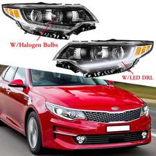 For 2016 2017 2018 Kia Optima LED DRL Headlights w/ Bulbs Headlamps Left & Right