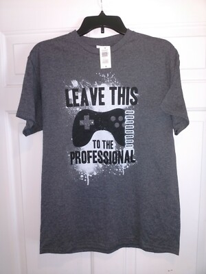 New NWT Video Game Gamer Professional T Shirt Mens Medium Gray