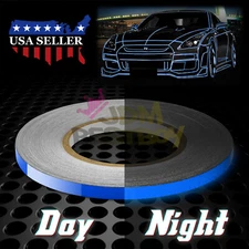 Blue Reflective Tape Safety Self Adhesive Striping Sticker 150FT Roll 1Cm