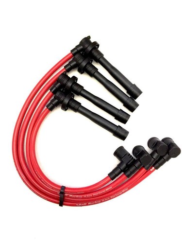 RED SPARK PLUG WIRES SET FOR HONDA CIVIC SOHC 1992 TO 2000 - Picture 2 of 3