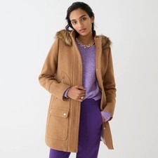 Nwt J Crew Chateau Parka Italian Stadium Cloth Wool Coat Sz 2p $385 New
