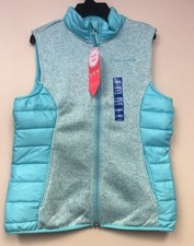 Free Country Girl's Hybrid Fleece Faux Fur Vest - Size: Large 14/16