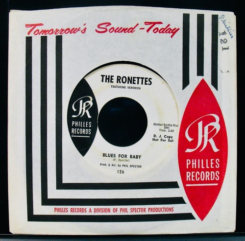 THE RONETTES: Born To Be Together~Soul Girl Group Promo 45 w/sleeve~PHILLES #126 - Picture 2 of 2