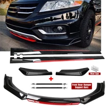 For Honda Accord Civic Front Bumper Lip Spoiler Splitter Side Skirt Body Kit