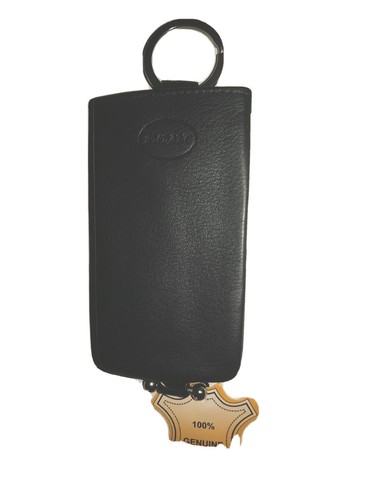 GENUINE COW HIDE LEATHER BELT KEY POUCH BLACK ( 442) - Picture 3 of 7
