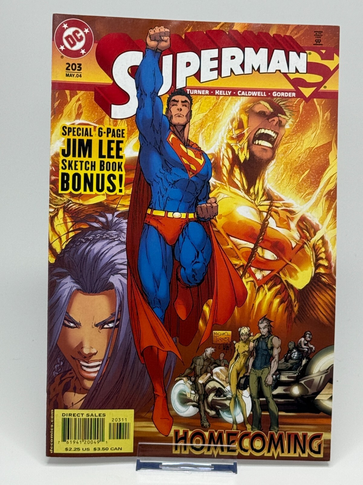 Superman #203 (May 2004) Homecoming Jim Lee Sketch Book Bonus DC Comics