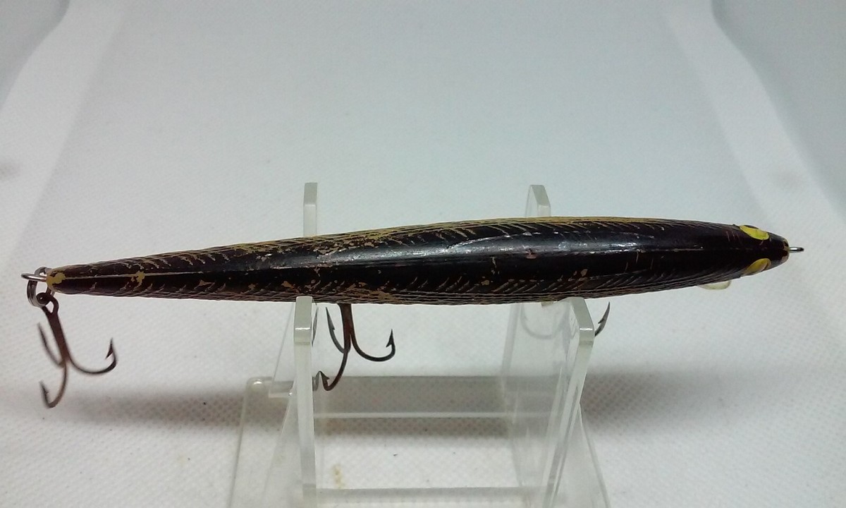Vtg Rebel Minnow Floater Blue/Silver Ong 4 1/2 Jerkbait/Stickbait