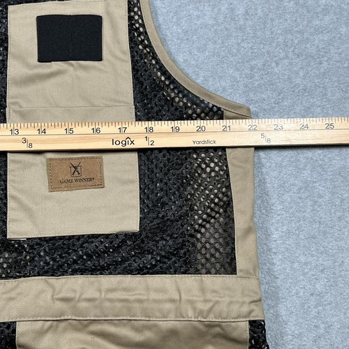Game Winner Vest Mesh Back Mens M/L Medium Large Khaki Hunting Utility Vest Zip - Picture 14 of 16