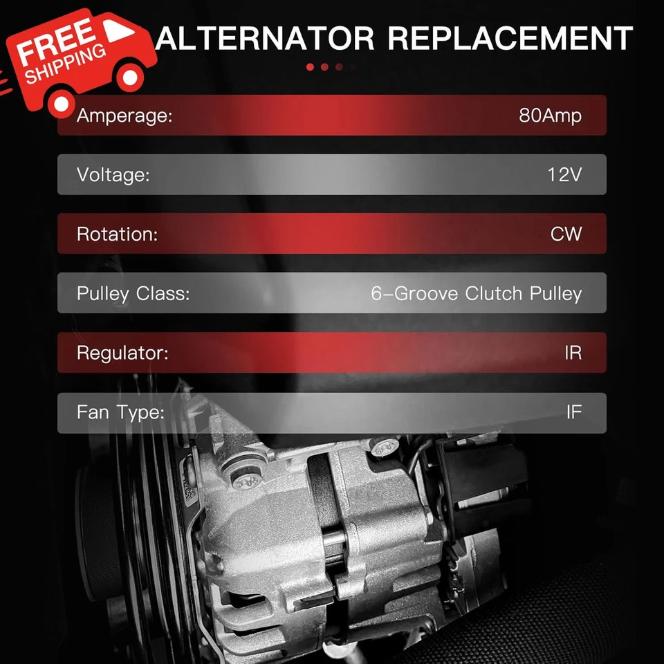 Alternador L4 1.8L nuevo de repuesto para Toyota Corolla (2003, 2005, 2006, 2007 - Imagem 2 de 4