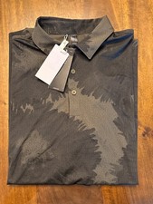 NWT MEN'S ADIDAS FLOWER MESH POLO, SIZE: M, COLOR: OLIVE/BLACK M3.11