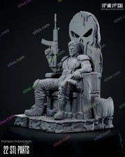 Kit Modelo Estatua Escultura Resina Trono Castigador Hombre Araña Sin Pintar/Sin Montar