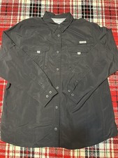 Columbia Men's PFG Bahama II Long-sleeve Fishing Shirt In Black Size XL NWT