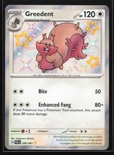 Greedent 206/091 SV: Paldean Fates Shiny Holo Rare Pokemon Card