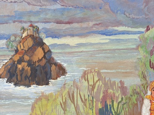 peinture ancienne RUSSE Personnage Paysage Tableau Encadré Signé Joseph BABADJAN - Photo 7 sur 10