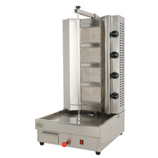 KRD Commercial 4 Burner Gas Kebab Machine Movable body