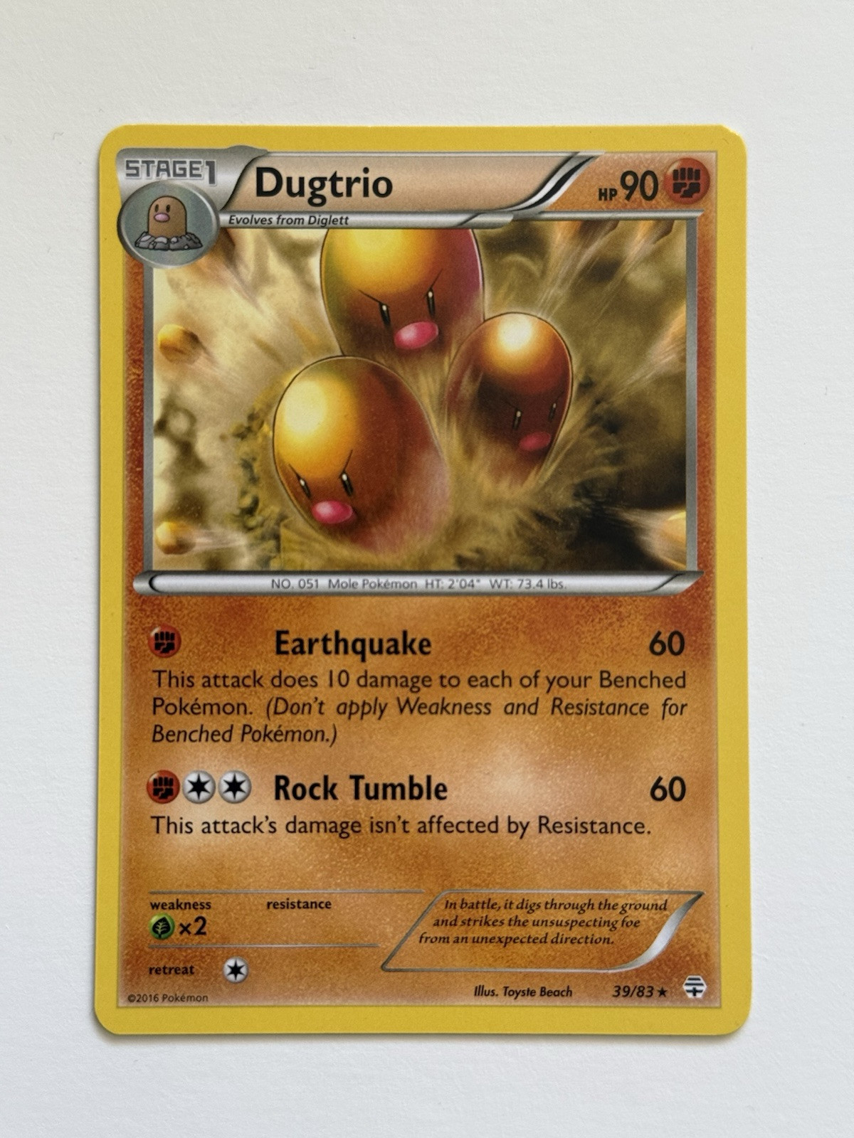 Dugtrio 39/83 Generations Pokemon TCG Card