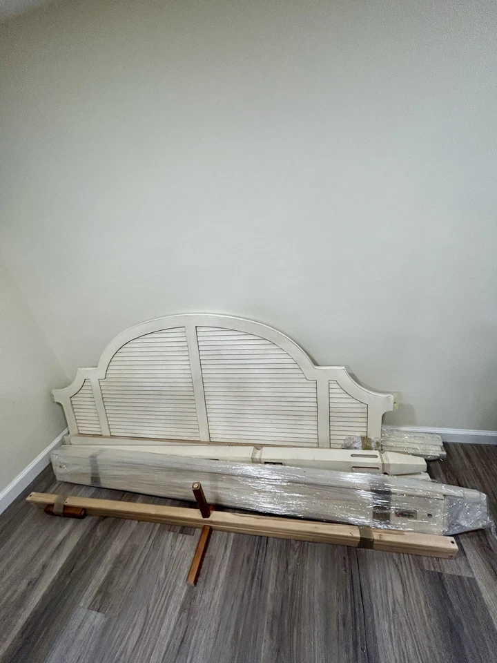 Ethan Allen  California King Size Bed Frame with Wooden Headboard - Image 2 of 4