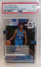 2022 Donruss Jalen Williams #212 Rated Rookie Signatures Choice (AU, RC) PSA 9