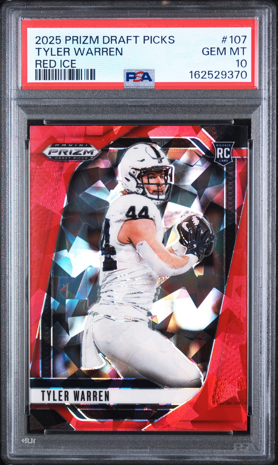Tyler Warren Panini Prizm Draft Picks #107 Red Ice