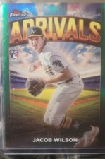2025 Topps Finest - Arrivals Jacob Wilson #A-5 Green Refractor /75 (RC)