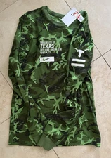 Nike University of Texas Longhorns Long Sleeve T Shirt Men size Large Camo NEW