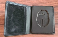 Genuine Leather Police Badge Holder New