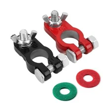 Battery Terminal Connectors, Negative & Positive Battery Cable Terminals 1 Set