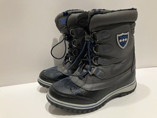 Toddler Size 2m Black Rain Boots, Waterproof Rubber Chore Boots, Chain-Link Sole