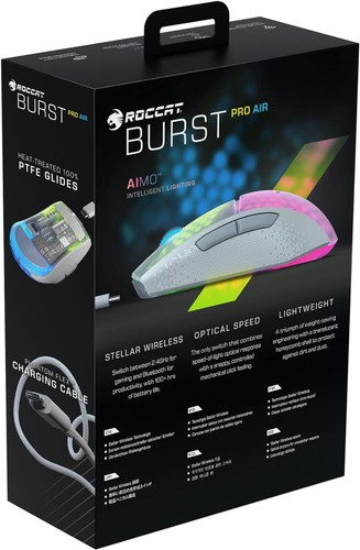 Roccat Burst Pro Air - Lightweight Symmetrical Optical Wireless RGB Gaming Mouse - 第 6/10 張圖片