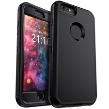 For iPhone 6 6s Plus Case Heavy Duty Shockproof Hybrid Rugged Rubber Phone Cover