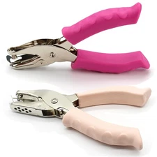 Single Hole Punch 1/4" and 1/8", 2 Pack Small Hole Puncher for Crafts, One Hole