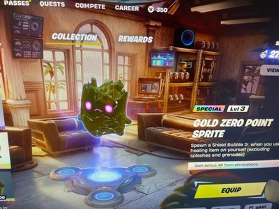 0.06% Fortnite GOLD Zero Point Sprite In-Game Item Sprite (ANY PLATFORM)