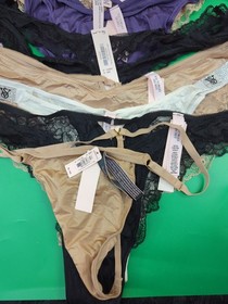 Victoria Secret Assorted Styles Thong V Panties Bundle XL Multicolor Lot Of 50