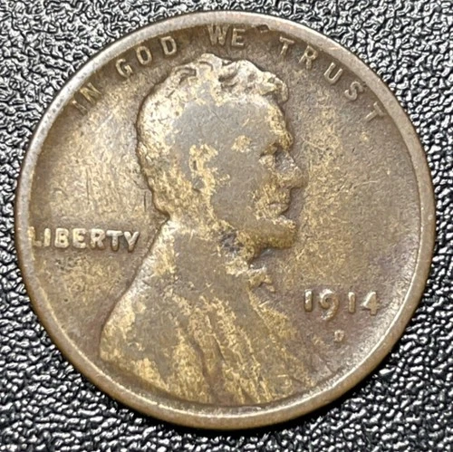 1914-D Lincoln Wheat Cent 1c VG Very Good Key Date Penny