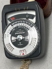 Vintage GOSSEN SUPER PILOT CDS Photo Exposure Light Meter & Case Tested & Works