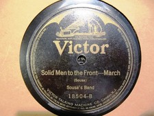 1918 John Philip SOUSA CONDUCTS SOLID MEN TO THE FRONT/ Sabre & Spurs VIC 18504