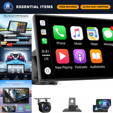 7" HD Apple CarPlay Screen, Bluetooth Connectivity, Backup Camera for Cars