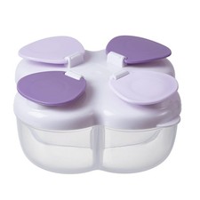 Formula Dispenser No-Spill with Four Compartment, Infant Milk Powder Dispense...