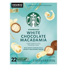 Starbucks White Chocolate Macadamia K Cup Coffee Pods 22 Count Flavored