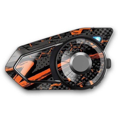 For SENA 30K Skin Protective Sticker Decal Glossy Orange Hexagon